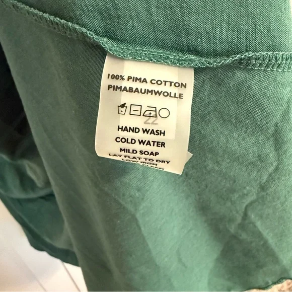 PERUVIAN CONNECTION Women’s MEDIUM Riley Dress Midi Long Sleeve Dress Green - Picture 6 of 6